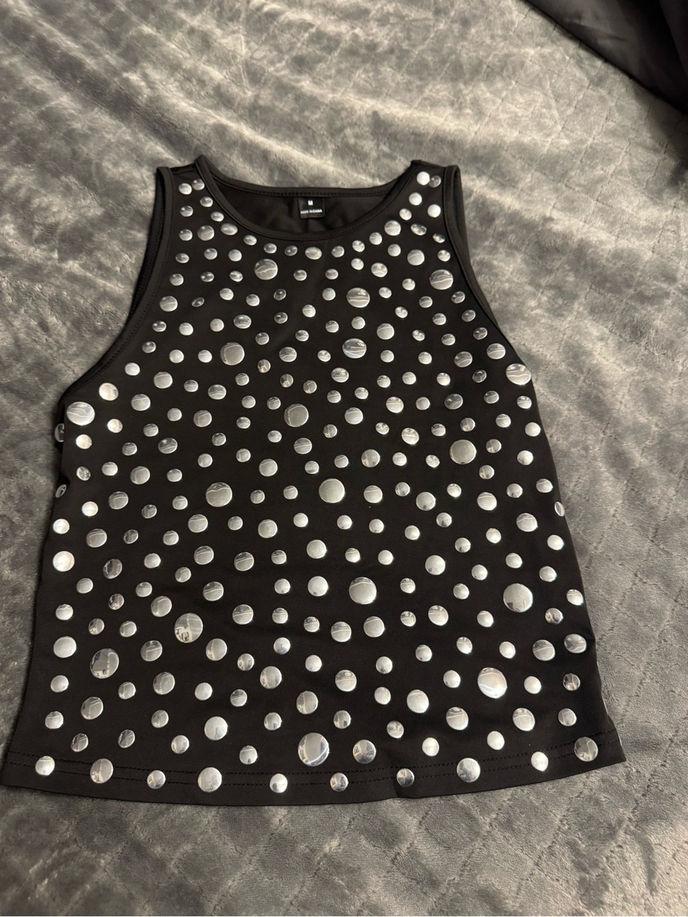 Black Studded Tank Top